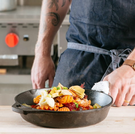 Smoked Brisket Giardiniera Waffle Fries