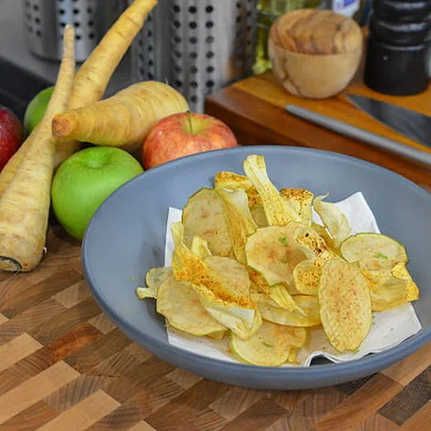 Smoky Chili Cumin Parsnip and Apple Chips