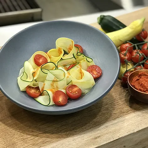 Squash Ribbon Salad with Red Curry Vinaigrette