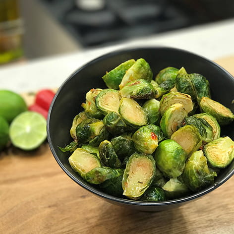 Thai Sweet Chili Roasted Brussels Sprouts