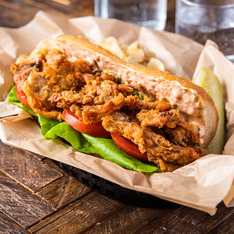 OLD BAY Hot Sauce Oyster Mushroom Po Boy