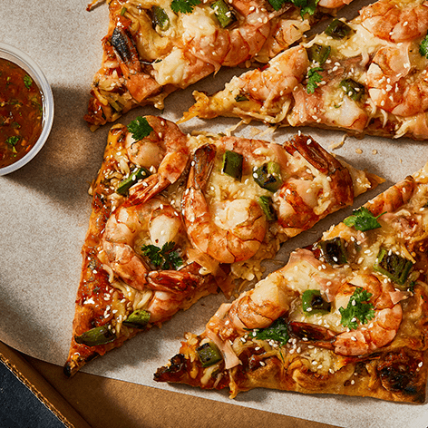 Sweet Chili Shrimp Flatbread