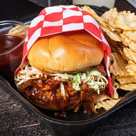 bbq pulled chicken sandwich