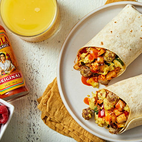 Cholula Steak Egg Breakfast Burrito