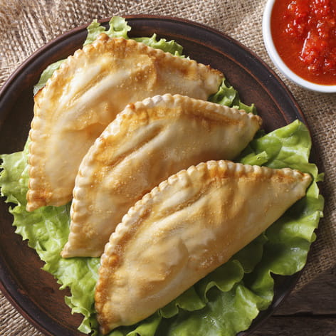 Smoky Pork Empanada with Cholula Chipotle Pico