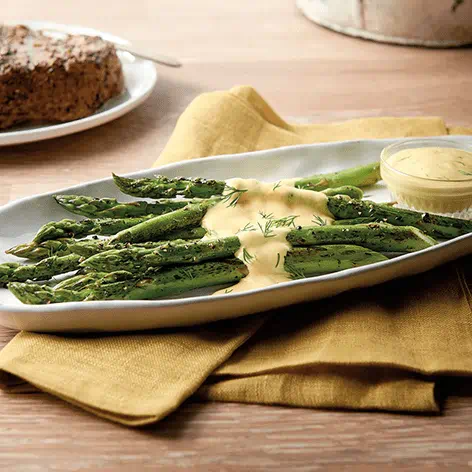 Asparagus with Dill Mustard Creme