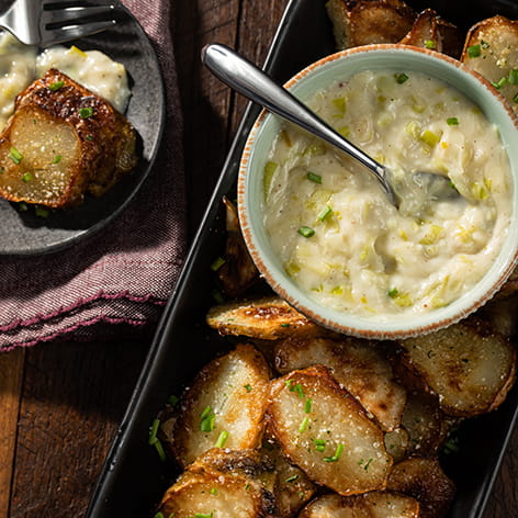 Roasted Sunchokes with Leek Fondue