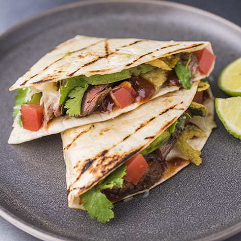 Mesquite BBQ Skirt Steak Quesadilla