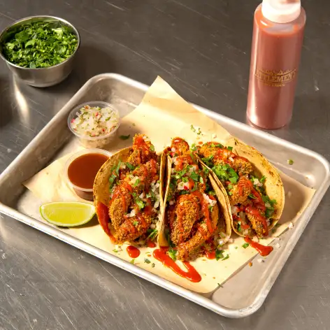 al pastor fried avocado tacos