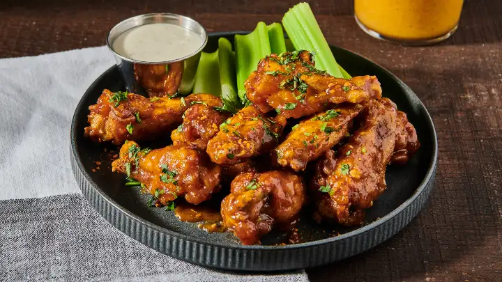 fiery habanero and roasted garlic bourbon wings