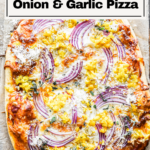 Pepperoncini and onion pizza for pinterest.