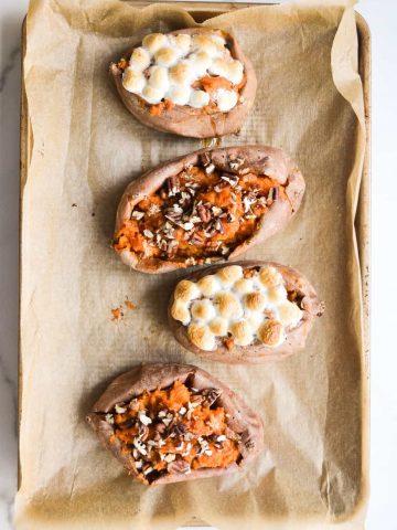 Twice Baked Brown Butter Sweet Potatoes