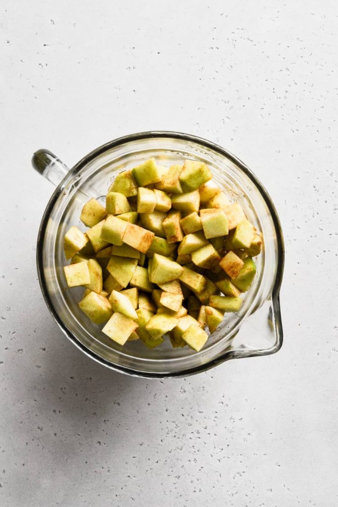 Prepped apples.
