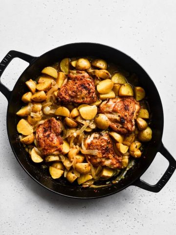 Apple Cider Braised Chicken Thighs
