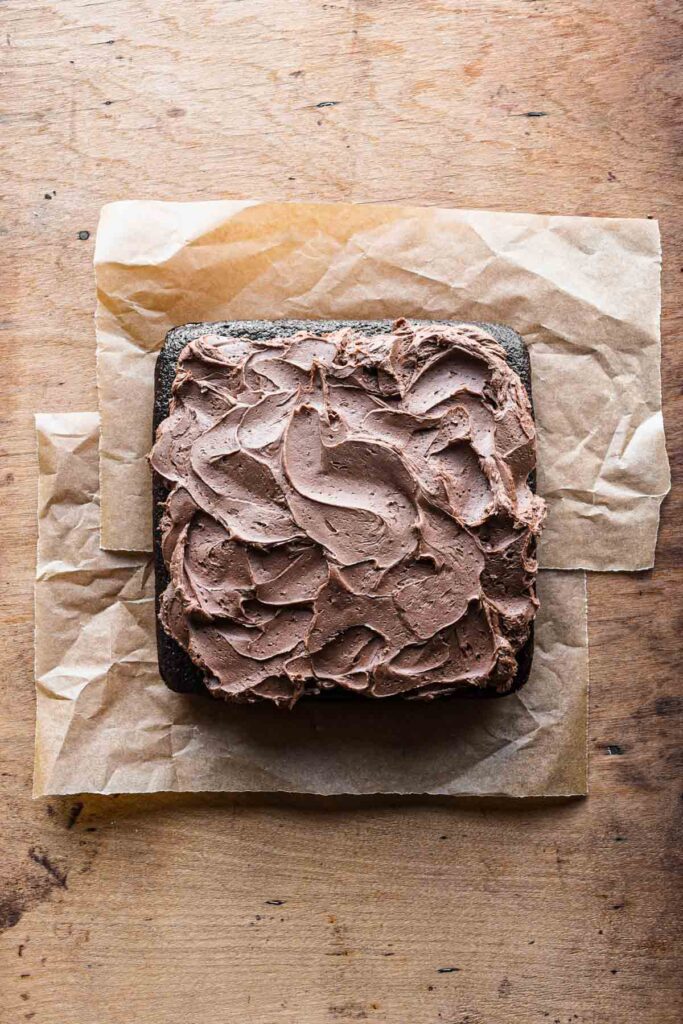 Frost the cake.