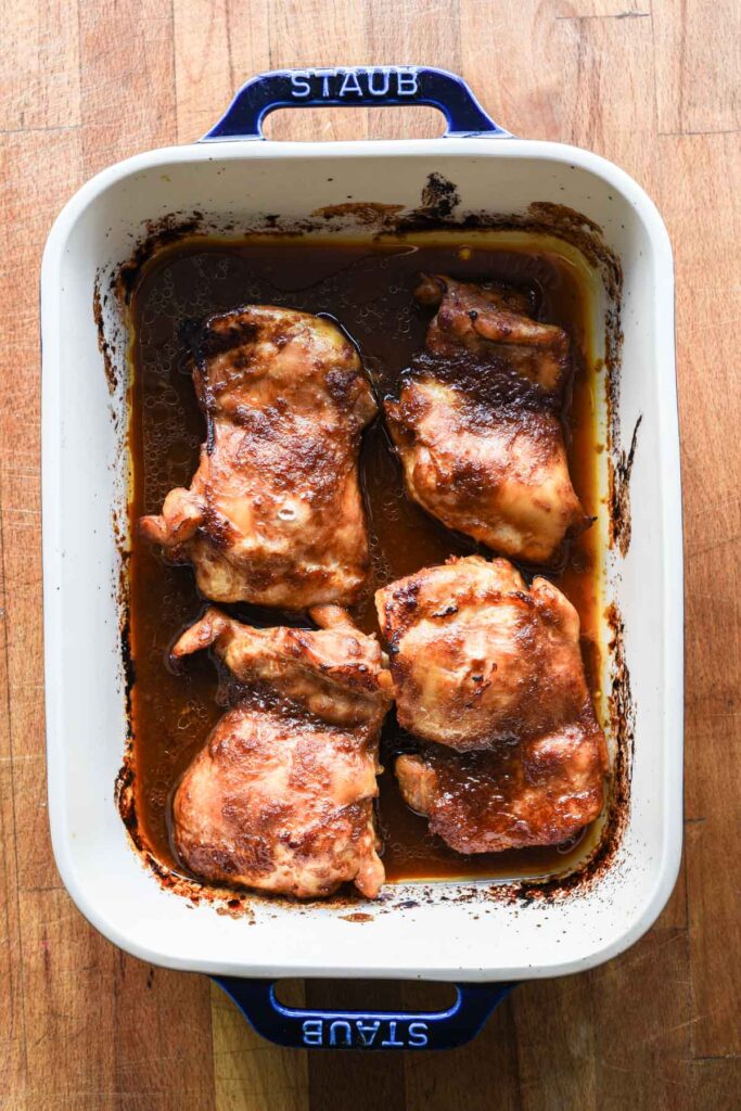 Chicken thighs baked.