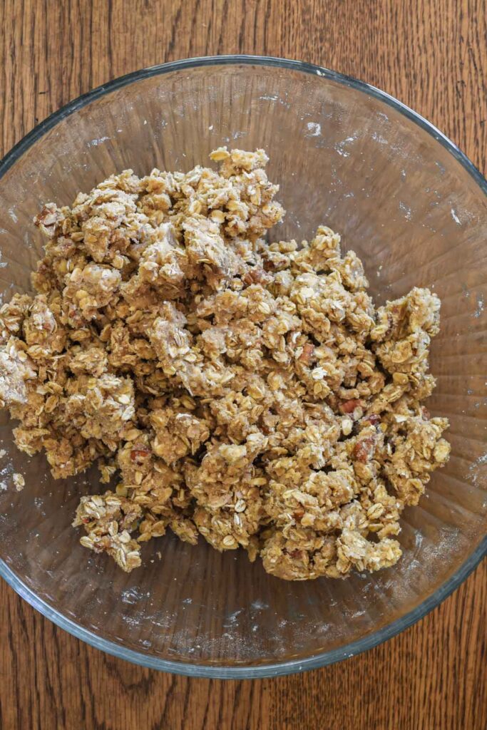 Butter incorporated into the crisp topping.